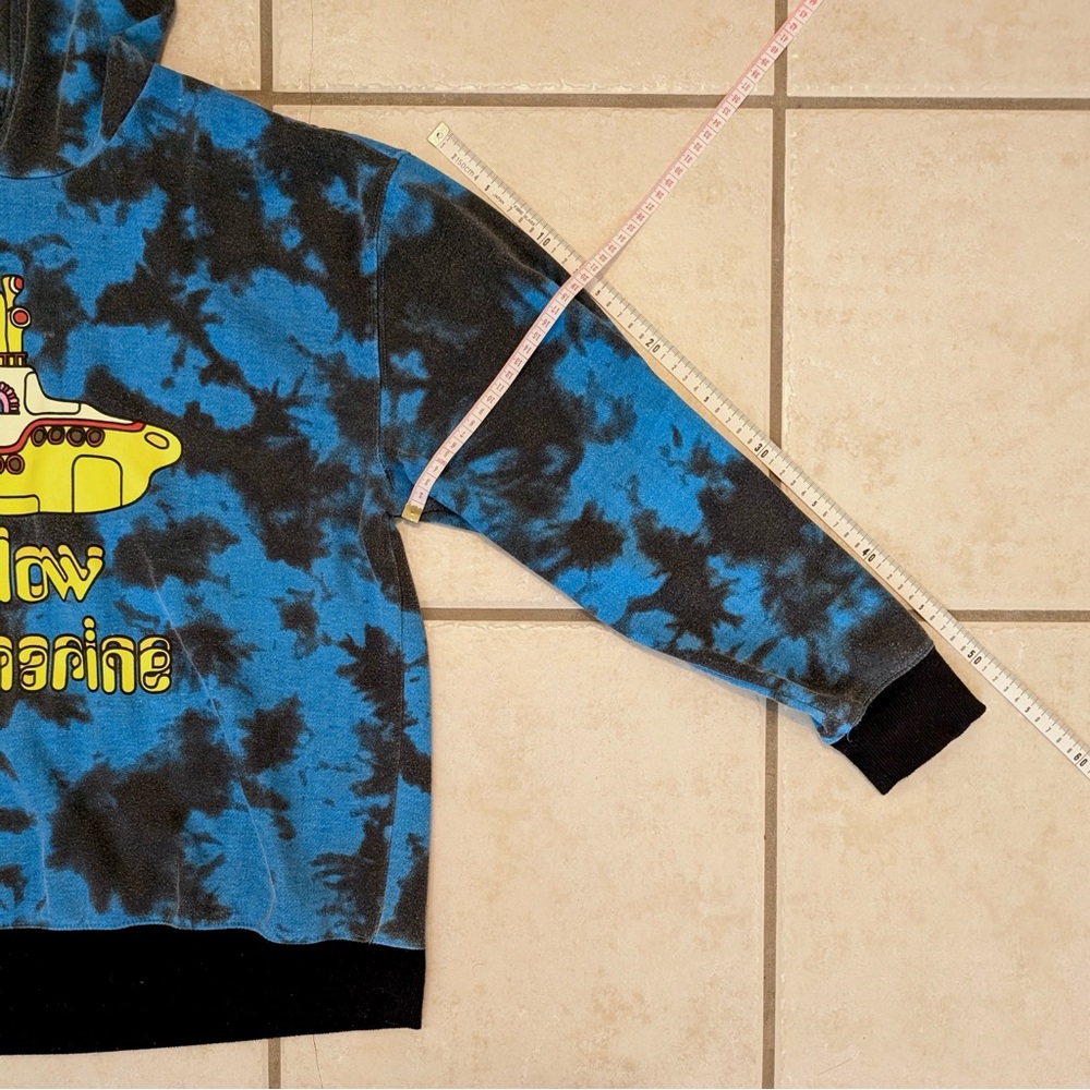 The Beatles Yellow Submarine Blue and Black Tie Dye Hoodie - Picture 9 of 10